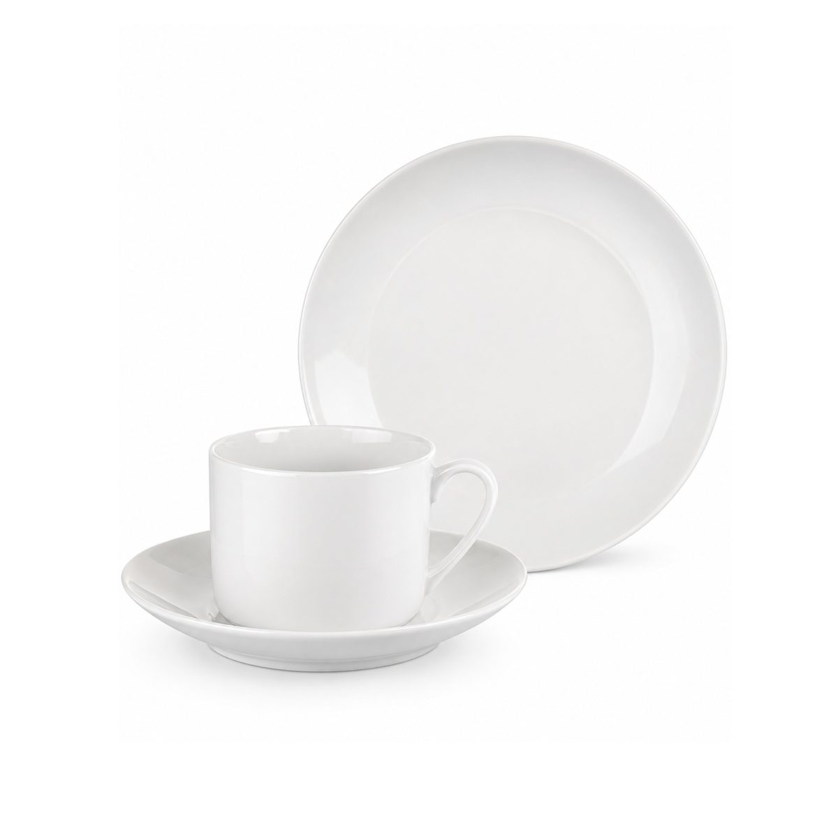 Servizio caffè Ernesto 18 pezzi porcellana bianca Ernesto servizio caffè 18 pezzi in porcellana bianca, tazzina con piattino e piatto dessert