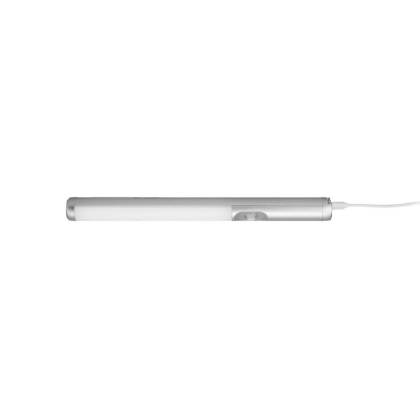 Livarno Luce sottopensile LED a batteria 31 cm con sensore movimento, cavo USB di ricarica collegato