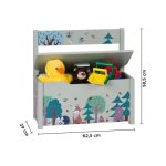 Panca Livarno Home per bambini con contenitore pieno di giocattoli, dimensioni 62,5x58,5x29cm