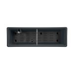 Fioriera Parkside vista dall'alto con base perforata, fori drenaggio e indicatore livello acqua in vetro
