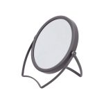Cien Beauty specchio cosmetico da tavolo girevole 360 gradi, vista frontale su base in metallo scuro