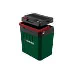 Frigo portatile Parkside 24L ricondizionato con coperchio sollevato, vista laterale interno vuoto