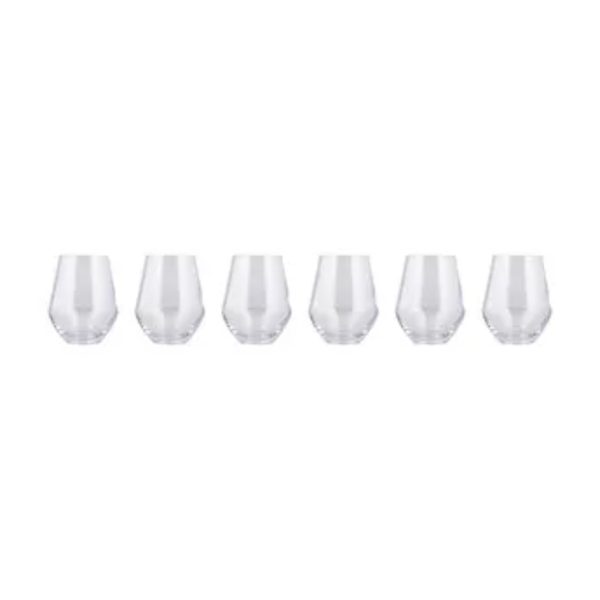 Silvercrest set 6 bicchieri in vetro classici, vista frontale completa, confezione originale danneggiata