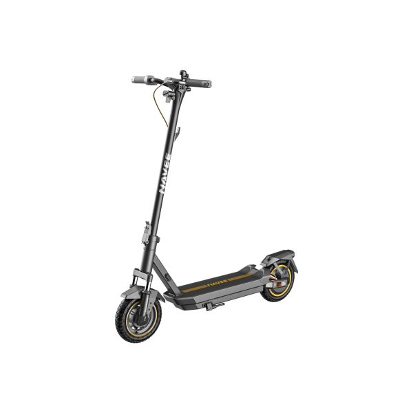 Monopattino elettrico Navee GT3-E grigio 350W vista laterale con manubrio pieghevole e ruote tubeless