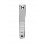 Tagliaunghie Cien Beauty grande in acciaio inox 7,9cm, vista frontale con lama dentellata per lima