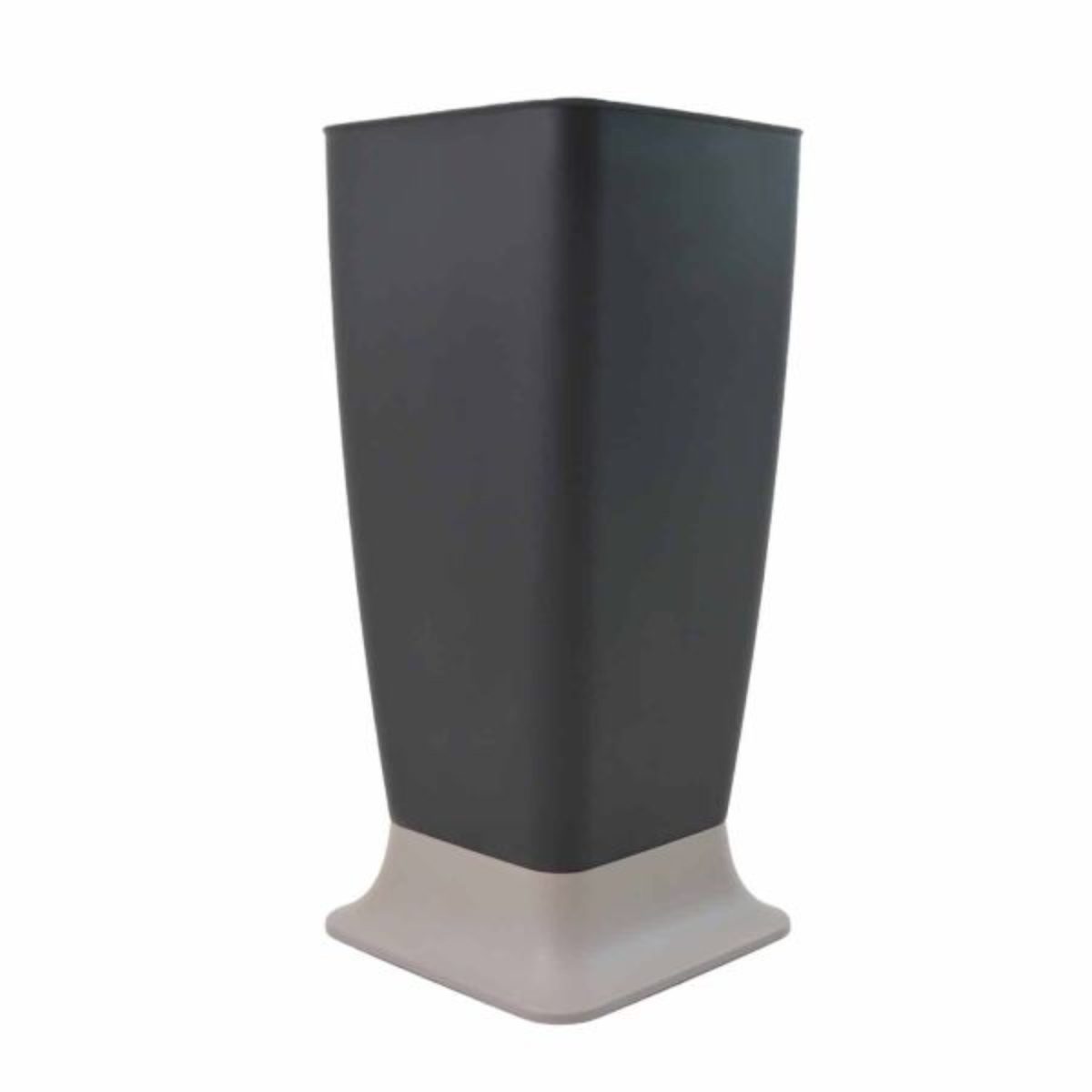 Portaombrelli Stefanplast Zeus antracite e tortora 25x55 cm, vista laterale forma svasata e base