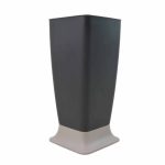 Portaombrelli Stefanplast Zeus antracite e tortora 25x55 cm, vista laterale forma svasata e base