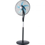 Ventilatore a piantana Ardes Easy AR5EA50PB 50cm nero, vista frontale completa su base rotonda