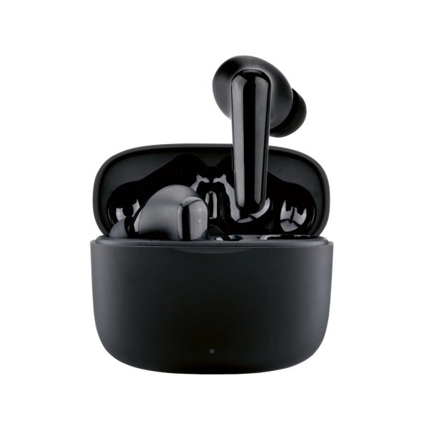 Silvercrest auricolari wireless In Ear True Wireless con custodia di ricarica aperta, un auricolare estratto