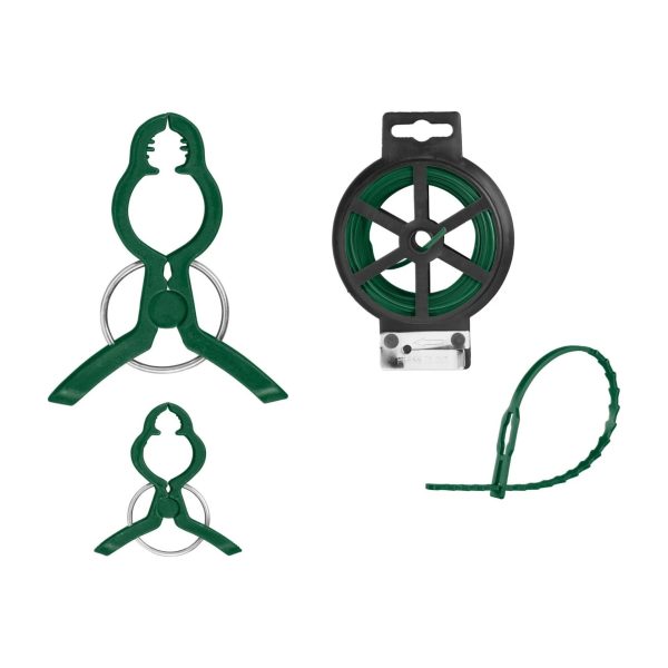 Set Parkside 142 pezzi da giardinaggio: clip fermapiante grandi e piccole, dispenser filo con tagliente e legaccio flessibile