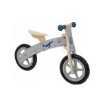 Playtive Bicicletta bici Legno Bambini Balance Bike, vista frontale con manubrio e ruote in evidenza