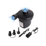 Pompa aria elettrica Silvercrest SGP 230 con 3 ugelli, cavo auto 12V e alimentatore 220V inclusi