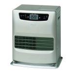 Stufa a paraffina Zibro LC-32 Silver vista frontale con display digitale e griglia di ventilazione