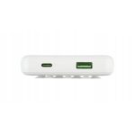 Power bank Tronic 10000 mAh, dettaglio lato con porta USB-C PD e porta USB-A QC 3.0