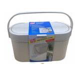 W5 Contenitore Compostaggio Cucina Beige 4,5 Litri con etichetta prodotto e manico superiore
