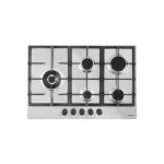 Piano cottura a gas Schock STR85THIXN 75cm inox 5 fuochi, vista frontale dall'alto