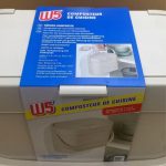 W5 Contenitore Compostaggio Cucina Beige 4,5 Litri, dettaglio confezione originale con istruzioni d'uso