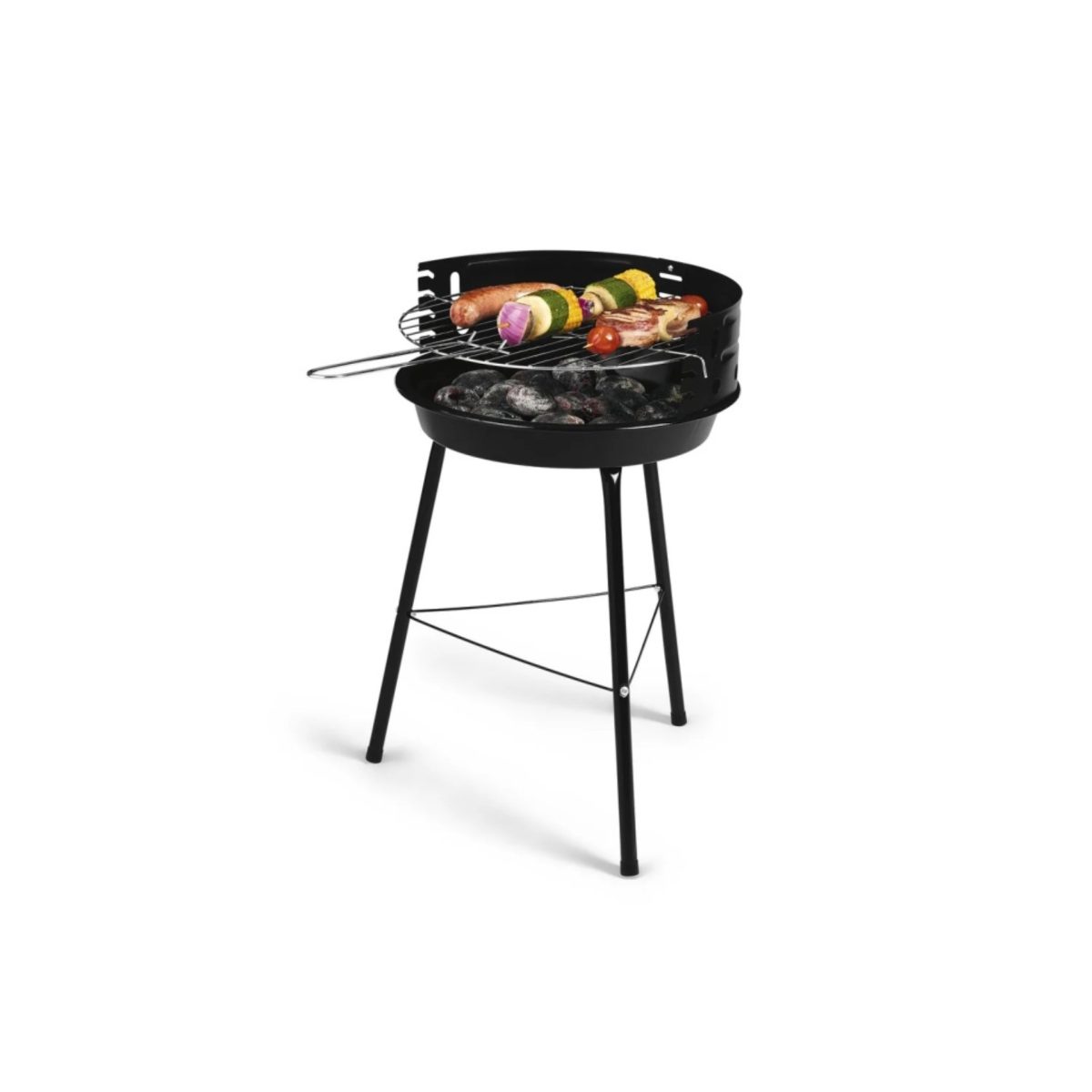 Grillmeister Barbecue Kansas Basic Carbonella 33cm Griglia Regolabile Portatile - immagine 2