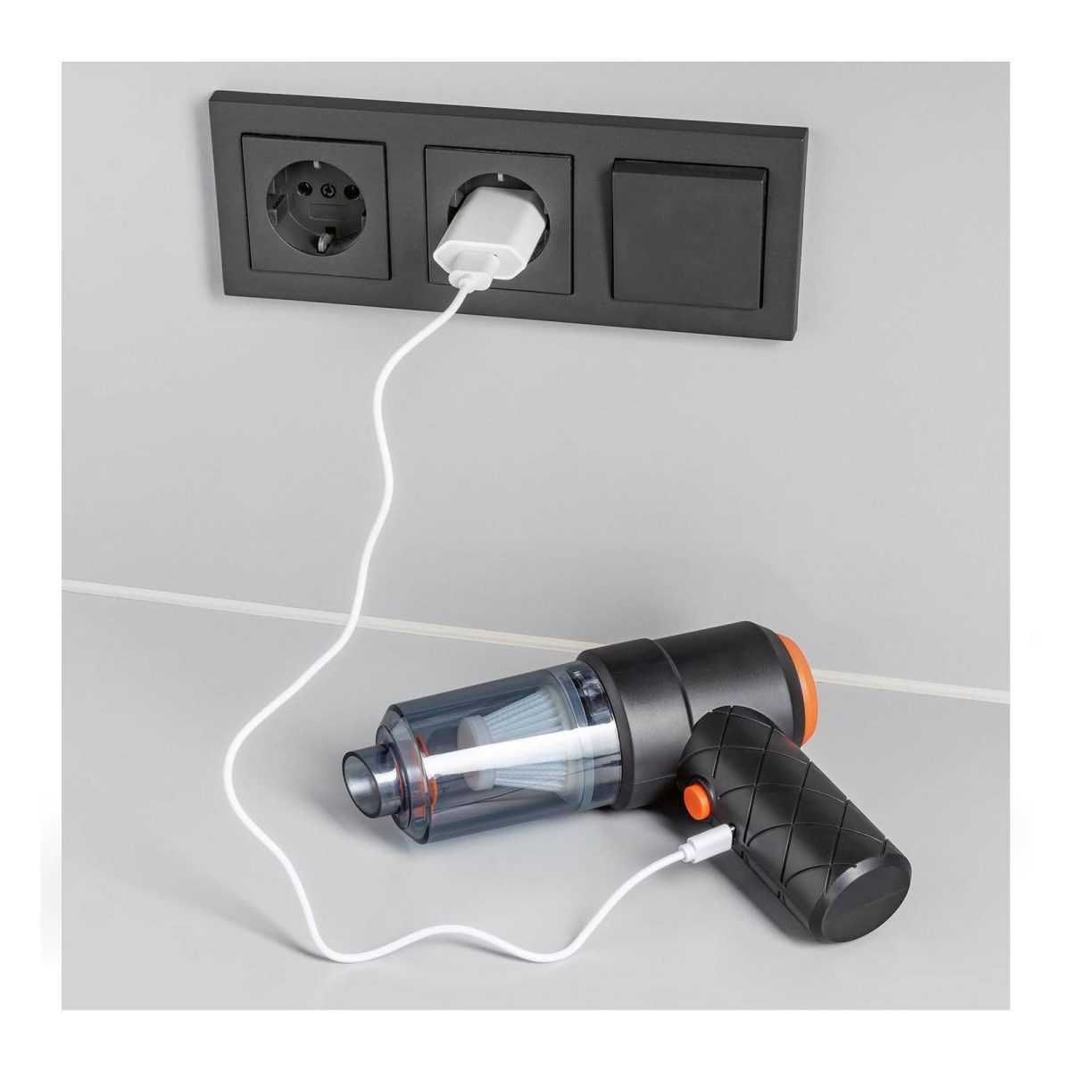 Cleanmaxx Aspirapolvere a Batteria 2 in 1 Aspirazione e Soffio Senza Fili Nero - immagine 6