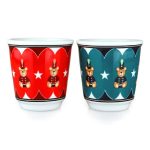Bialetti Set 4 Tazzine Caffè Joyful Memories Espresso SOLO Rosso e Verde