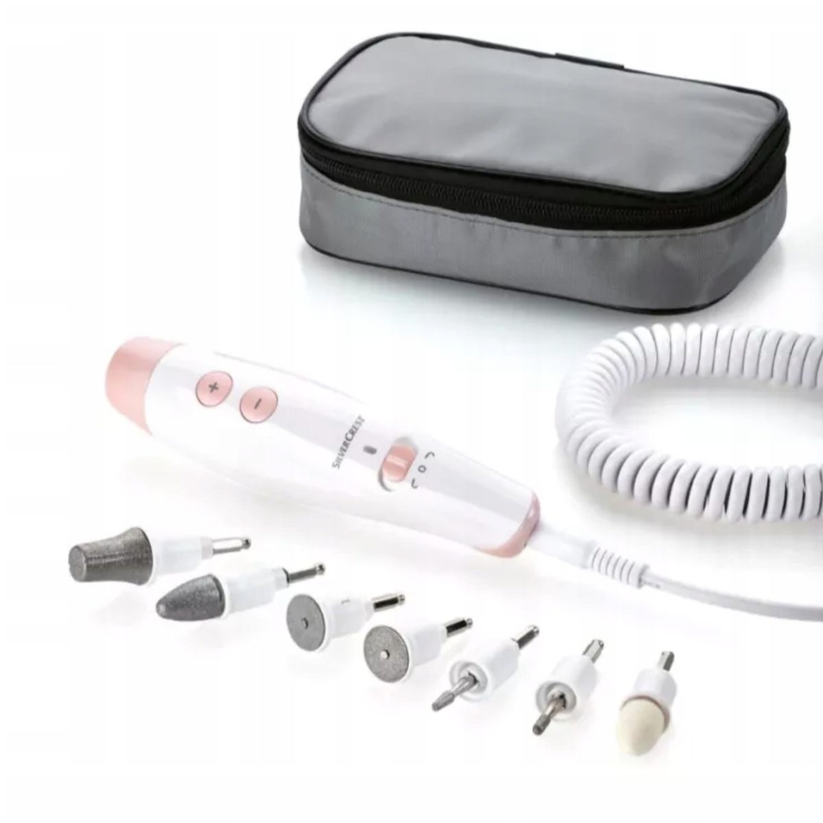 8OAv2zcB8qUjsSpzRllA9E9k8tZ2h39znxIDu5be.jpg Silvercrest Set Manicure Pedicure Elettrico Ricaricabile 10 Accessori LED - immagine 1