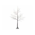 Lumineo Albero Innevato 48 LED 125 cm, vista frontale intera con rami effetto neve e luce bianco calda