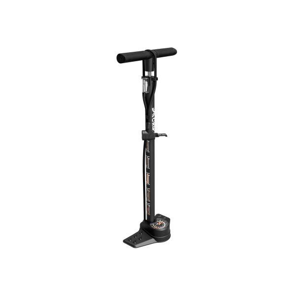 Crivit Pompa a Pedale XL con Manometro 11 Bar per Bici e Auto Doppia Testa Nero