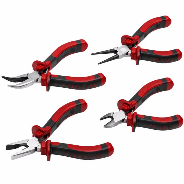 Parkside Set Pinze Meccanica di Precisione 4 Pezzi con Molla di Ritorno