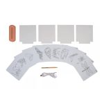 Crelando Set Bricolage Lanterne LED Gatto/Volpe, contenuto completo con base legno, schede e cavo USB