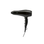 Asciugacapelli CIEN Beauty Ionizzatore 2200W nero, vista laterale con concentratore e cavo