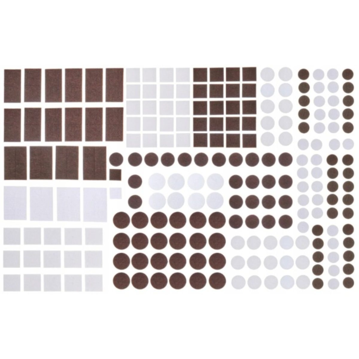 Parkside Set 275 Feltrini e Gommini Antiscivolo Autoadesivi Assortiti 3 Colori - immagine 4