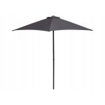 Parasole da giardino Livarno Home antracite aperto, vista laterale ombrellone diametro 260cm