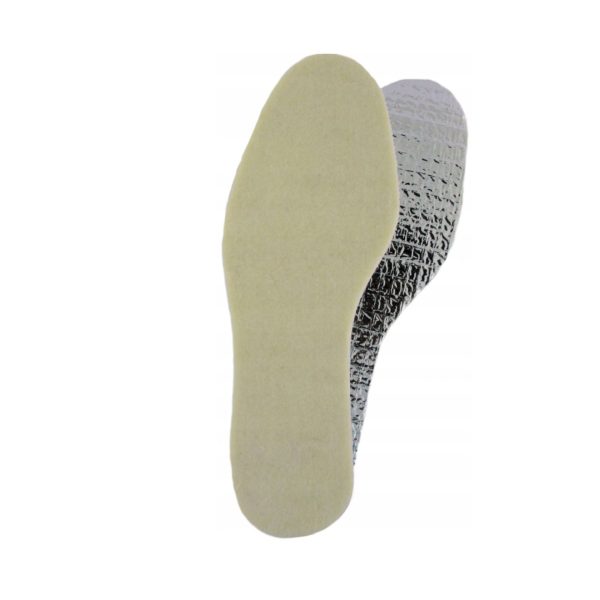 Solette YourStep termiche per bambini in feltro e alluminio, vista lato feltro e retro riflettente