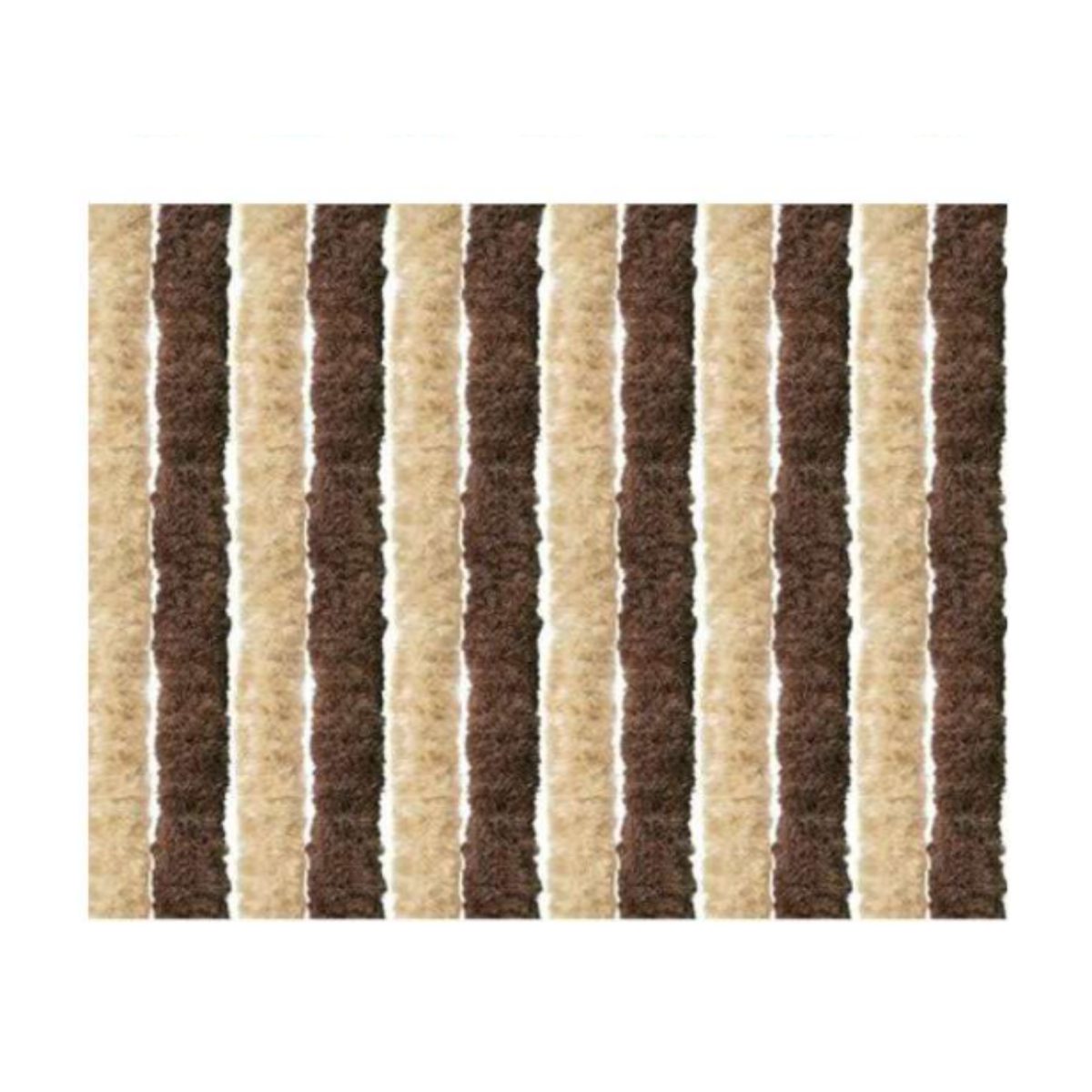 Tenda ciniglia Arisol 120x220cm beige marrone anti UV Tenda Arisol in ciniglia 120x220cm beige e marrone anti UV, vista frontale delle strisce a righe