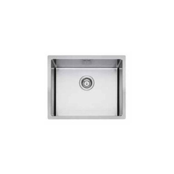 Lavello Apell LNR54FSFR Radius incasso 1 vasca inox spazzolato 54x44, vista frontale dall'alto