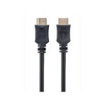 Dettaglio dei due connettori HDMI dorati del cavo Gembird 4K High Speed 3 metri