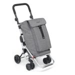 Foppapedretti Go Up Carrello Portaspesa Leggero 6 Ruote Grigio 38 Litri Grey