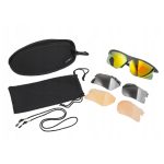 Crivit Occhiali Sportivi UV400 con accessori inclusi: custodia, laccetto e lenti intercambiabili
