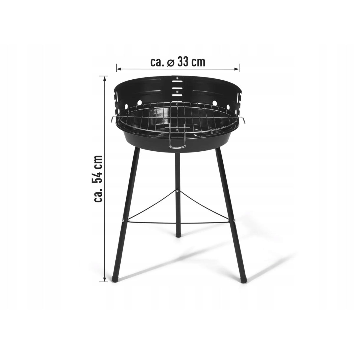 Grillmeister Barbecue Kansas Basic Carbonella 33cm Griglia Regolabile Portatile - immagine 3