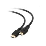 Cavo HDMI Gembird 4K 3 metri nero con entrambi i connettori dorati in vista completa