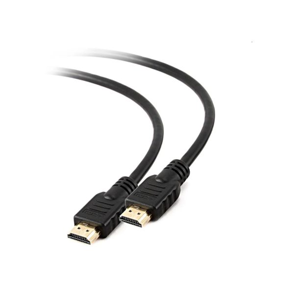 Cavo HDMI Gembird 4K 3 metri nero con entrambi i connettori dorati in vista completa