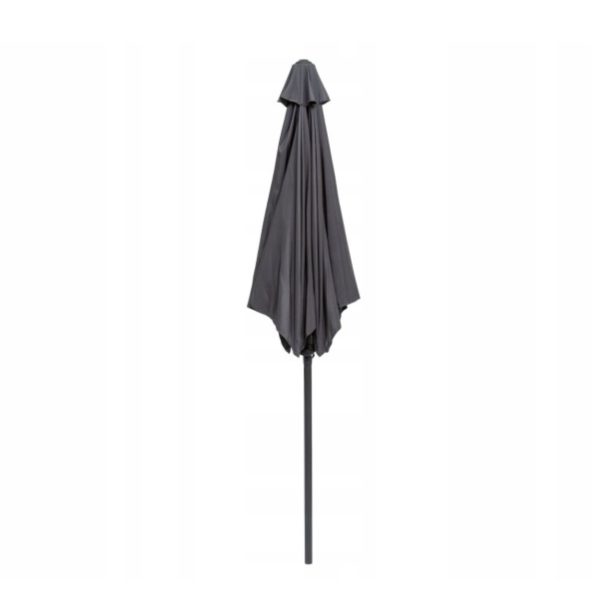 Parasole da giardino Livarno Home antracite chiuso, ombrellone diametro 260cm per balcone