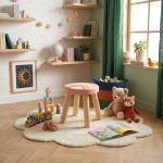 Livarno Sgabello per bambini rosa sedia morbida in legno - immagine 2