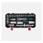 Parkside Set Chiavi a Bussola 24 Pezzi Cricchetti Reversibili 1/2" e 1/4" Acciaio - immagine 2
