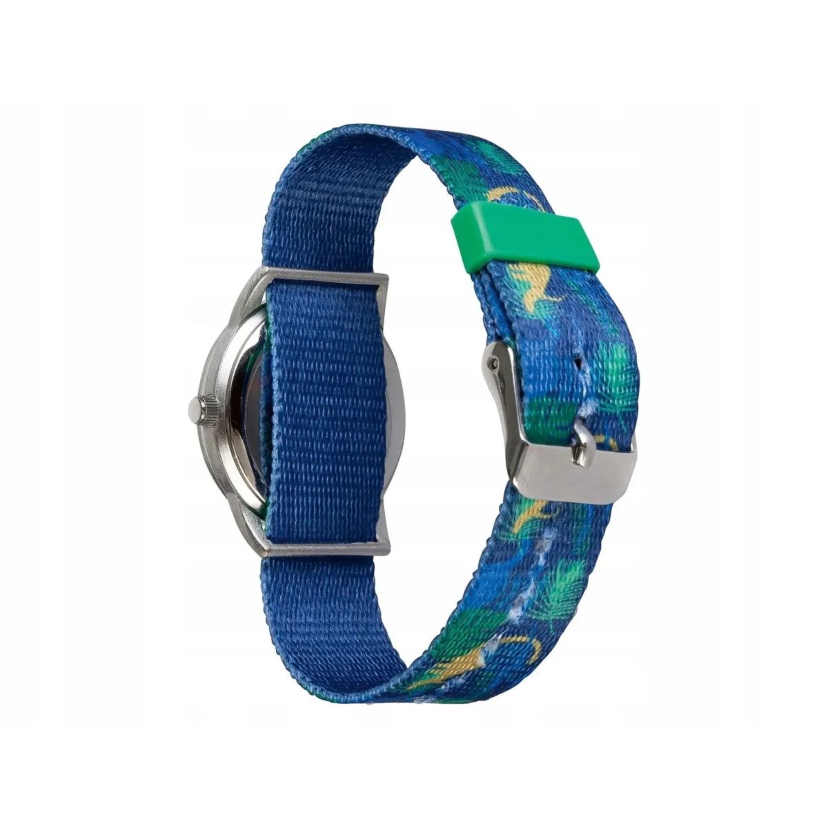 Auriol Orologio Bambini Set Portachiavi Dinosauro Quarzo Cinturino Verde e Blu - immagine 3
