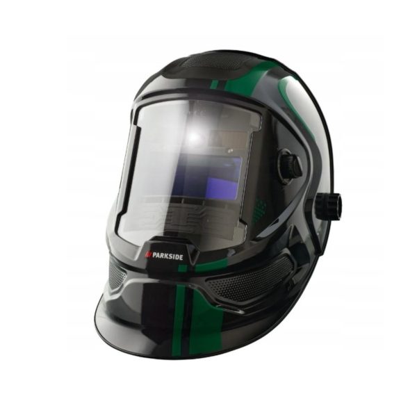 Parkside PSHL 2 Maschera Saldatura Automatica Elettronica Nera e Verde Solare