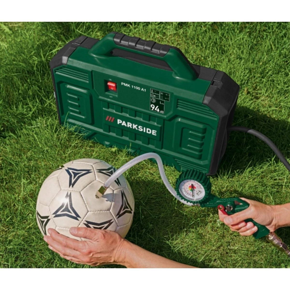 Parkside PMK 1100 A1 Compressore Portatile 1100W 8 Bar Senza Olio Multiuso - immagine 3