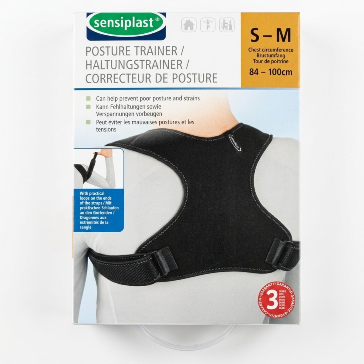 Sensiplast Correttore Posturale S-M Fascia Posturale Schiena Spalle Torace 84-10 - immagine 2