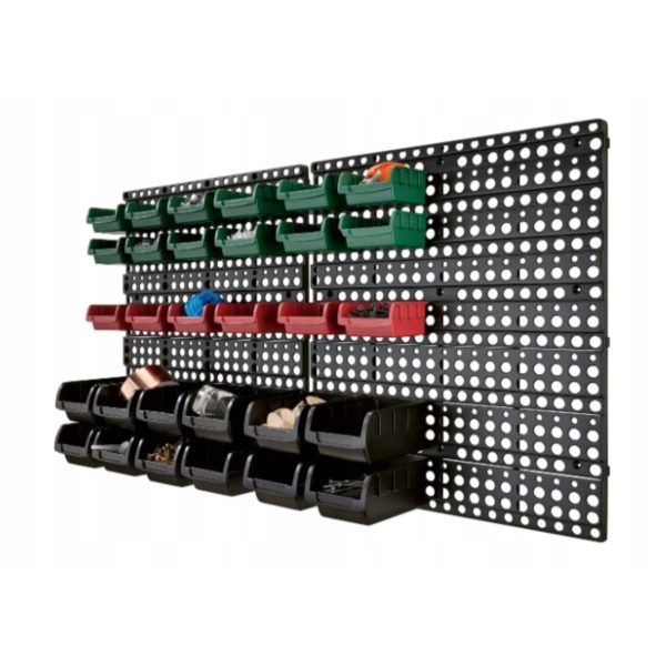 Parkside Organizer Parete Attrezzata 32 Pezzi Pannello Porta Attrezzi Nero