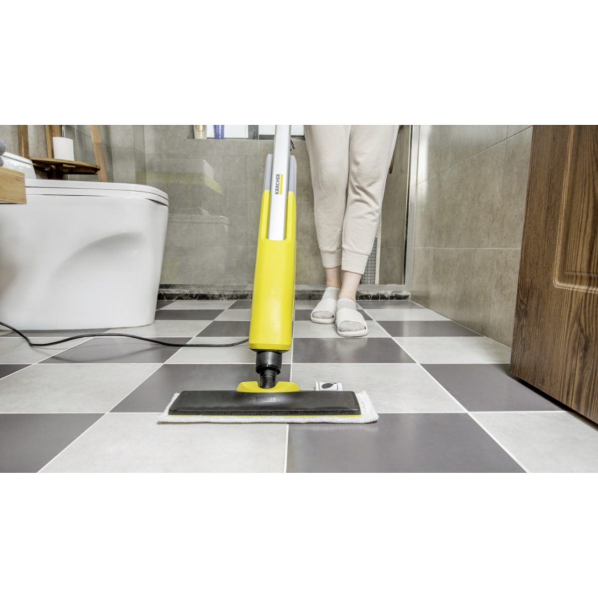Kärcher KST 2 Upright EasyFix Scopa Vapore 1600W Pavimenti Duri Completa GIALLA - immagine 2